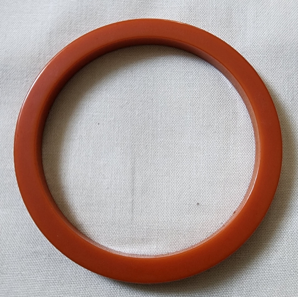Bakelite Vintage Orange Bangle Bracelet